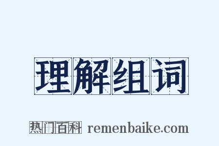 理解组词是什么意思的图片